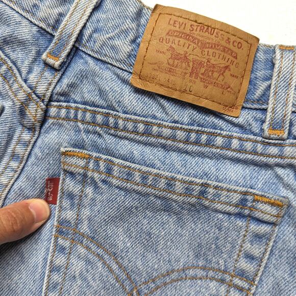 Vintage Levis Shorts Girls Size 10 Regular Denim Red Tab - Picture 4 of 9